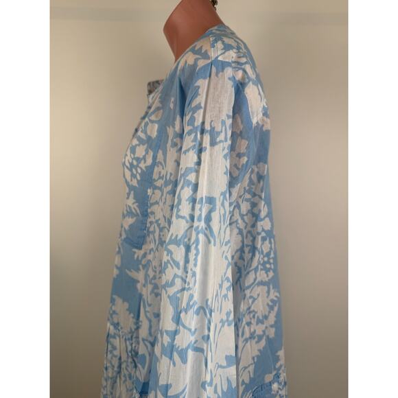 Juliet Dunn Tuckernuck Exclusive Pastel Blue Palladio Flared Sleeve Dress 3 NWT - Picture 3 of 16